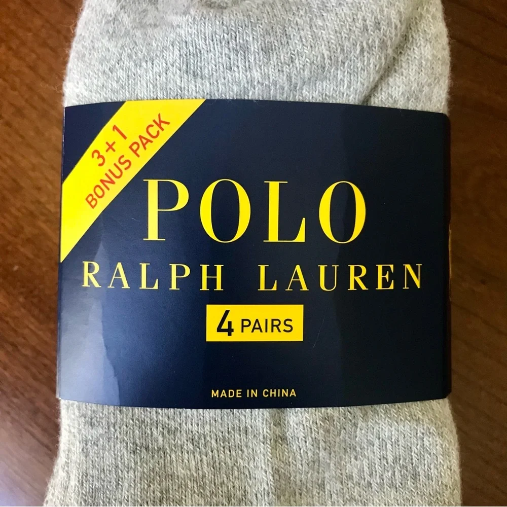 New POLO Ralph Lauren 4 Pair SOCKS *Low Cut*